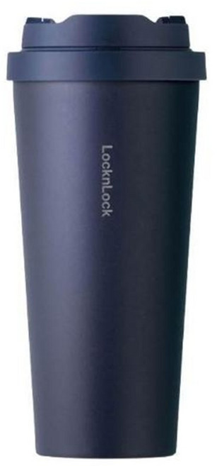 LocknLock 樂扣樂扣 一鍵彈蓋 隨行杯 316不銹鋼 550ml, 藏藍, 1個