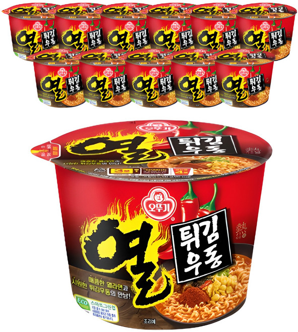 오뚜기 열튀김우동 100g, 12개