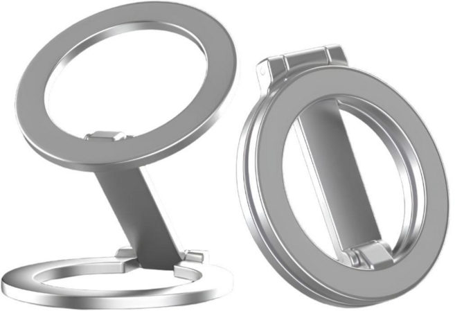 미블룸 초강력 양면 자석 거치대 헬스장 맥세이프 스마트 링, 1개, 실버 1