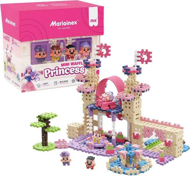 마리오넥스 미니와플 소프트 블록 퍼즐, 공주님 280pcs, 1개