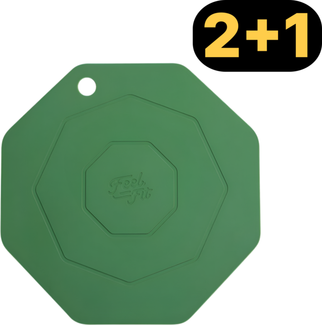 필핏 프리미엄 실리콘 인덕션 보호 매트 2+1 (23cm), 딥그린(size L), 3개