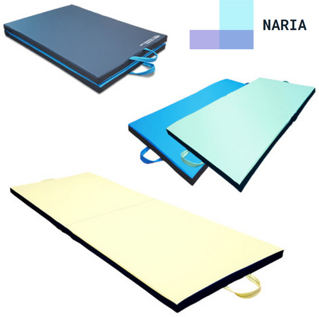 접이식 2단 폴더 폴딩 요가 매트 두꺼운 필라테스 홈트 국내생산 40mm, 베이비옐로우