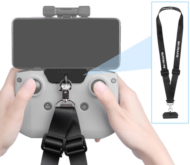 DJI RC-N1 전용 컨트롤러 조종기 스트랩 브라켓 세트 어깨 목 끈 미니3 드론, AC-D17 + AC-D6, 1개