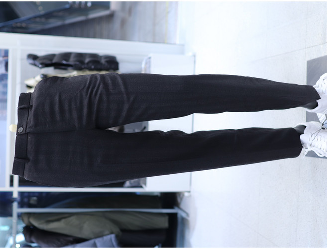 STCO SS 브라운 헤링본 팬츠 (와이드핏) SPAWA72M