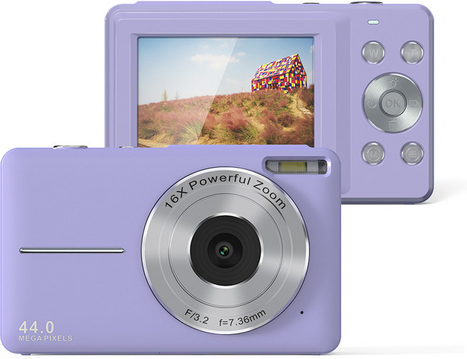 高清數碼相機學生黨迷你相機美顏自拍照相機兒童相機, 1個, 紫色:1個
