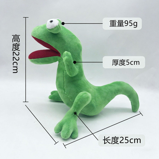 跨境新品Hoppers King George Plush河狸變身計劃蜥蜴玩偶玩具, 蜥蜴(張口)