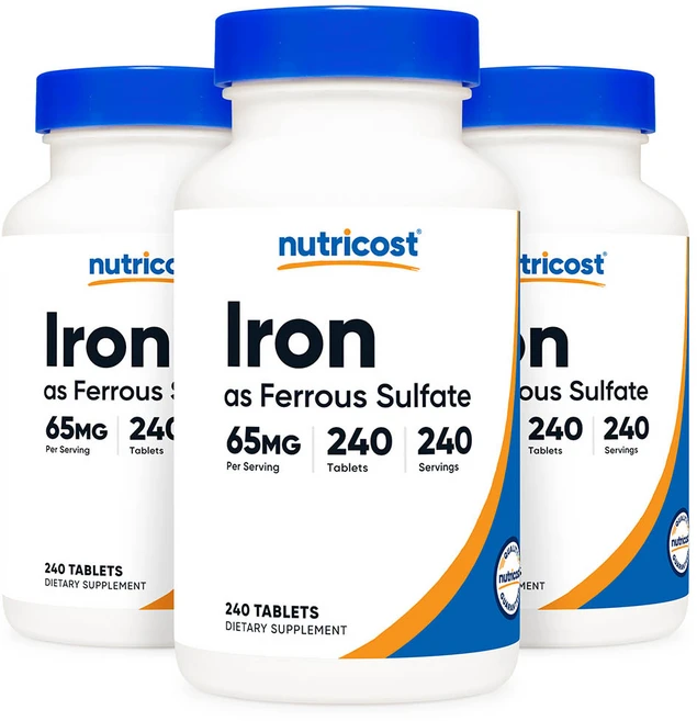 뉴트리코스트 철분 제1철 65mg 240캡슐, 240정, 3개 - 쿠팡