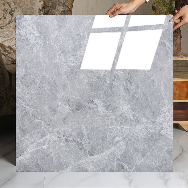 Fowod 광택 접착식 바닥 붙이는 데코타일 접착식 정사각 장판 셀프시공, 12개, LMDB 02