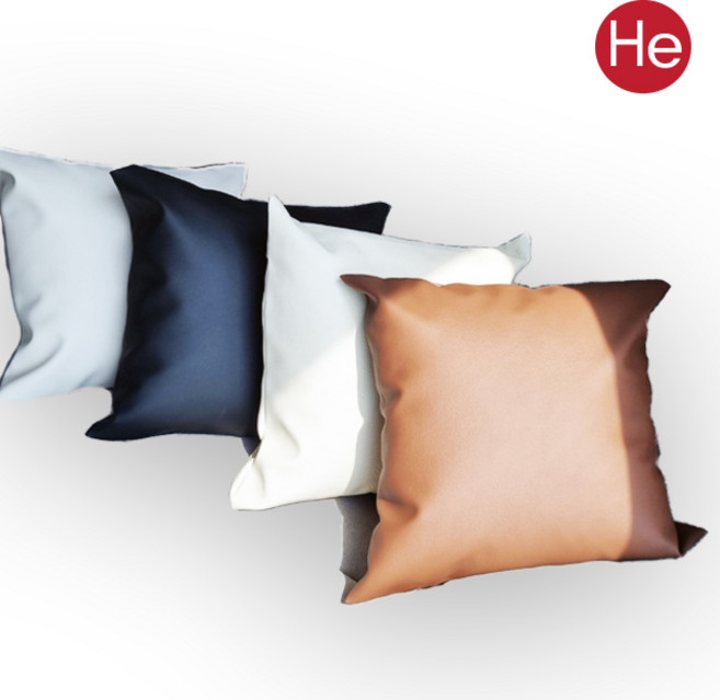 조브라운 가죽 무지 디자인 사각 소파 쿠션, 블랙