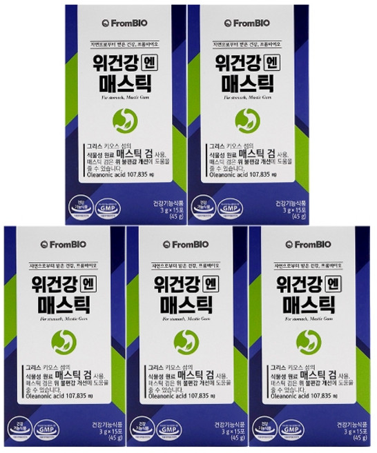 위건강 엔 매스틱, 45g, 5개