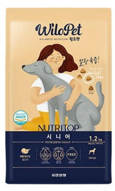 뉴트리탑 시니어 강아지 소프트사료, 닭, 1.2kg, 1개