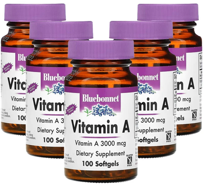 블루보넷 뉴트리션 비타민A 3 000mcg 소프트젤 100정, 5개 - 쿠팡