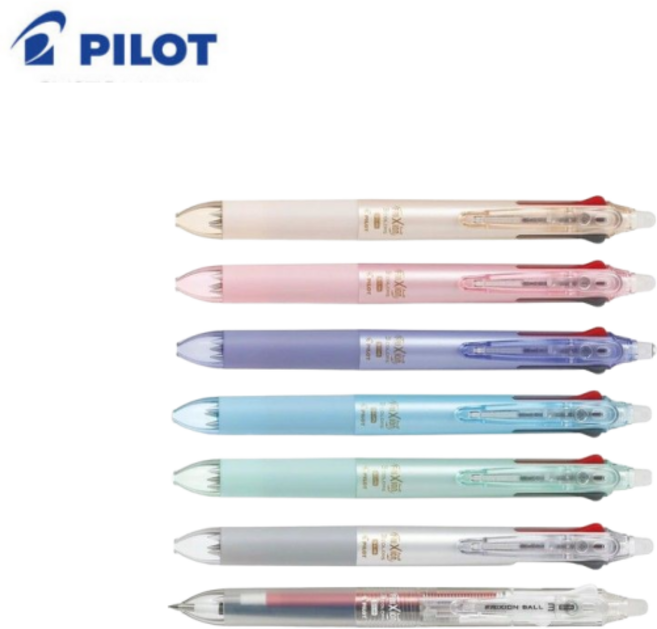 파이롯트 프릭션 3색 지워지는 볼펜 0.38mm 6개 색상 랜덤발송