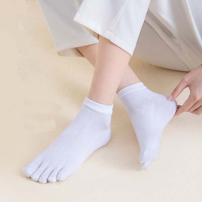 여성 여자발가락양말 컬러 발목 짧은 발가락양말 5켤레세트