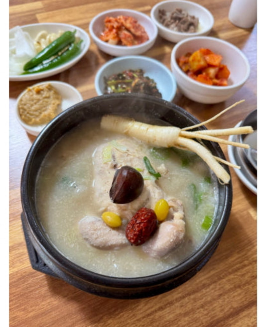 자갈치 궁중삼계탕 국내산 냉장 삼계탕 밀키트 1-2인분 영양 캠핑 보양식 간편식 여행 포장, 1개, 1.3kg