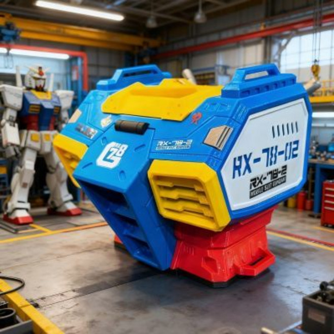 RX-78-2 元祖鋼彈 機械風格 桌面筆筒收納盒, 1個, 元祖高達機械風格桌面筆筒收納盒模型擺件筆刀工具收納辦公室學生