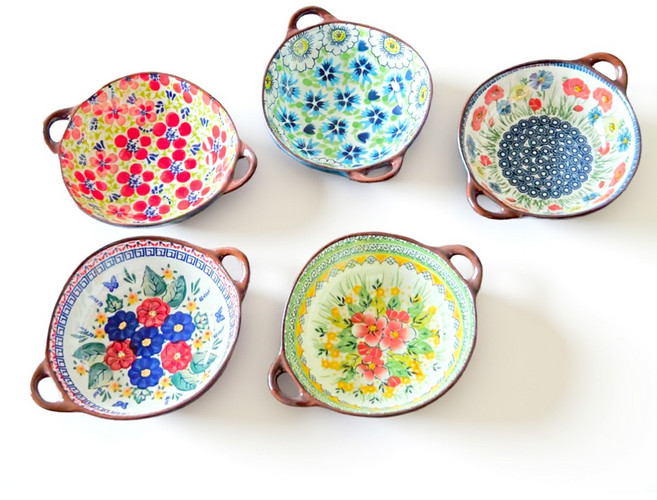 플라워가든 세라믹 손잡이 접시5P 앞접시 반찬접시, 혼합, 접시5개, 1세트