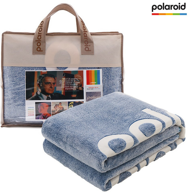 캠핑 차박 밍크 극세사 담요 퀸사이즈 200X150 폴라로이드