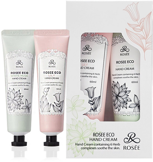 로제에코 핸드크림 2종 세트, 2개