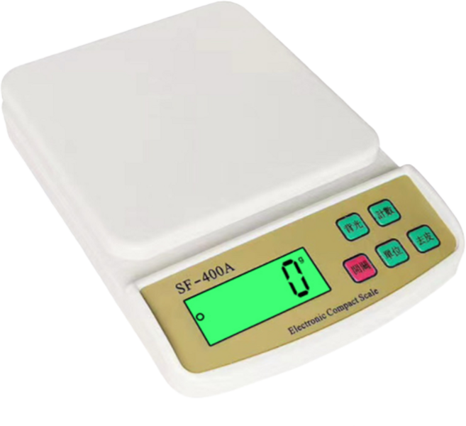 Yuheng 家用精準 繁體版 SF-400A 料理秤 烘焙秤 液晶秤 送電池, 廚房秤背光版-10公斤, 白, 001, 10kg