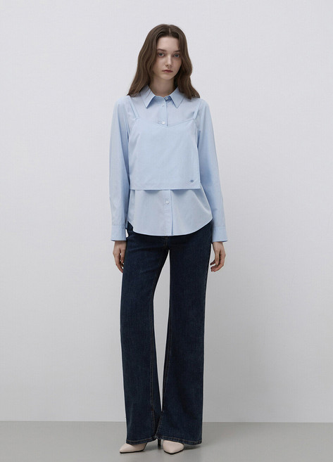 잇미샤 잇미샤 레이어드 뷔스티에 셔츠 (ITQ3WBL390)_DG_DG