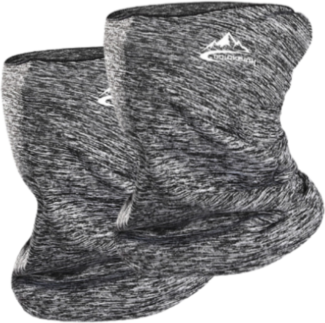 해피쇼핑 기모 롱 목토시 겨울 방한용품 레져 스포츠 마스크 2개세트 남녀공용 넥워머, 그레이, 1세트