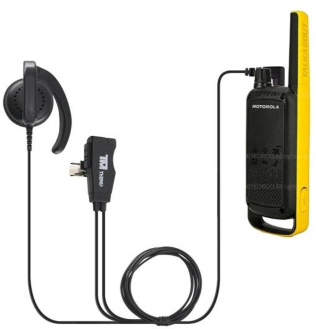 (오디콤) TM-EM3000 더뮤 무전기용 귀걸이형 힐링 이어마이크 (MOTOROLA TLKR T82/T82 EX), 1개