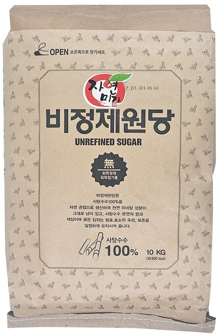 비정제 원당, 1개, 10kg