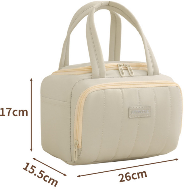 노토아 대용량 수납 보온보냉 가방 피크닉 이유식 런치백, 베이지, 1개