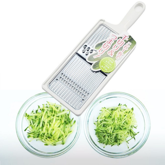 일본산 양면 손잡이 스텐 채칼 2mm/5mm 굵은채 가는채 만능채칼 무채칼 wkw7366MW
