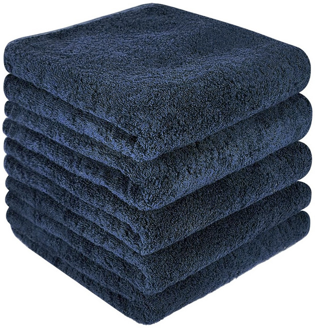 명신물산 소프트 호텔 클래식 60수 국내제작 타월, 네이비, 5개
