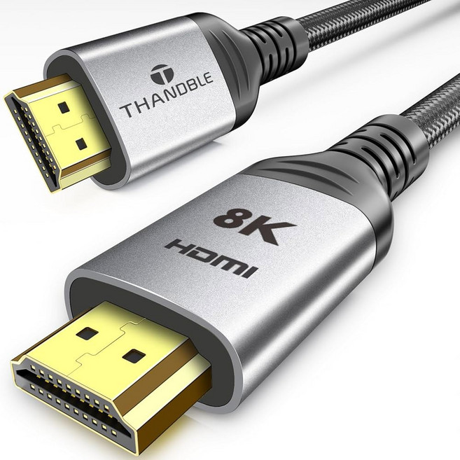 탄들 8K@60Hz 길이 HDMI 케이블 15FT-2 팩 48Gbps 2.1 고속 게이밍 나일론 땋은 코드 4K@120Hz 144Hz eARC HDCP 2.2&2.3 사운드바, 15FT, 5 Pack