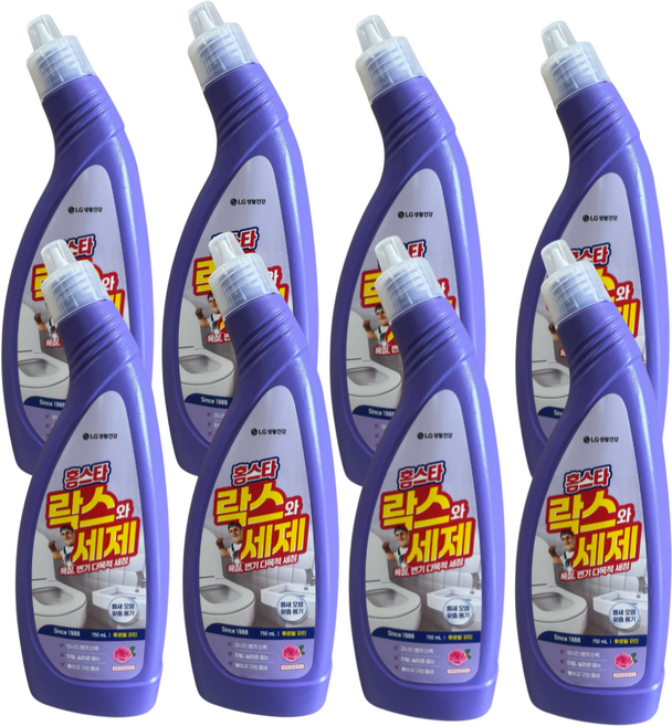 엘지생활건강 홈스타 락스와세제 후로랄파인, 500ml, 8개
