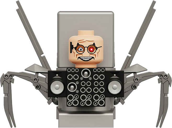 로앤제이 스키비디 토일렛 미니 블록 호환 블럭 업그레이드 타스맨 타카맨 타티맨, R3106-06 업그레이드 박사 토일렛, 1개