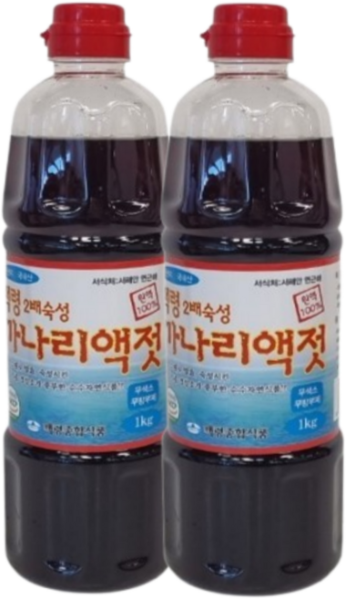 백령도 까나리액젓 원액100% 2배숙성 신안천일염 고순도 최상급품, 2개, 1kg