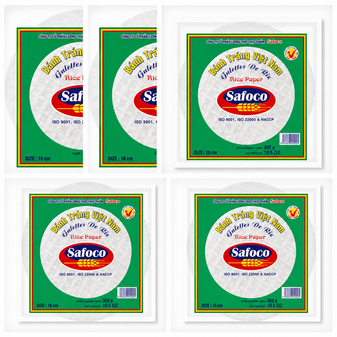 SAFOCO 사포코 베트남 월남쌈 라이스페이퍼 300그램, 300g, 5개