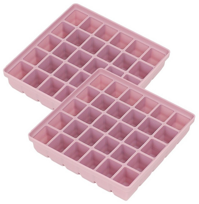 (1+1) 실리콘 얼음틀 국내 생산 아이스트레이 왕얼음틀, 인디핑크, 2개