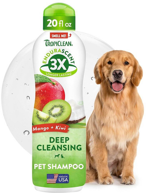 TropiClean Awapuhi & 코코넛 반려동물용 화이트닝 샴푸 591.5ml20온스 - 미국산 모든 털을 하고 밝게 합니다 [호환]