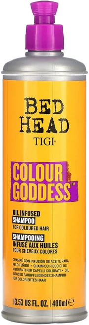 TIGI 베드 헤드 Colour Goddess 오일 함유 샴푸 염색 모발용 400ml(13.53fl oz), TIGI베드헤드ColourGoddess오일함유샴푸염색모, 1개, 400ml - 쿠팡