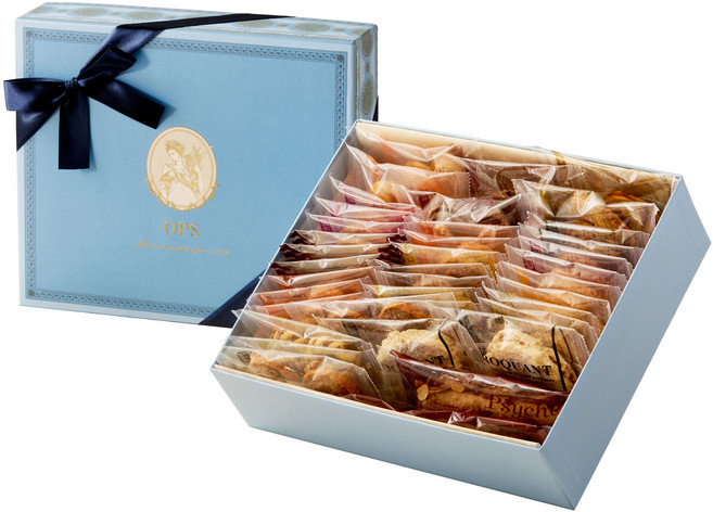 [옵스] 쿠키세트 M 고급 수제 디저트 간식 쿠키 돌잔치 웨딩 결혼식 조문 퇴사 단체 기업 행사 답례품 선물, 1개, 429g