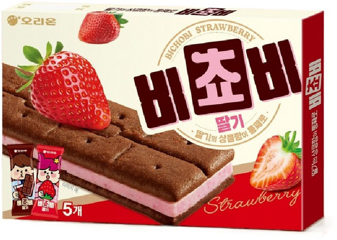 오리온 비쵸비 딸기, 125g, 3개