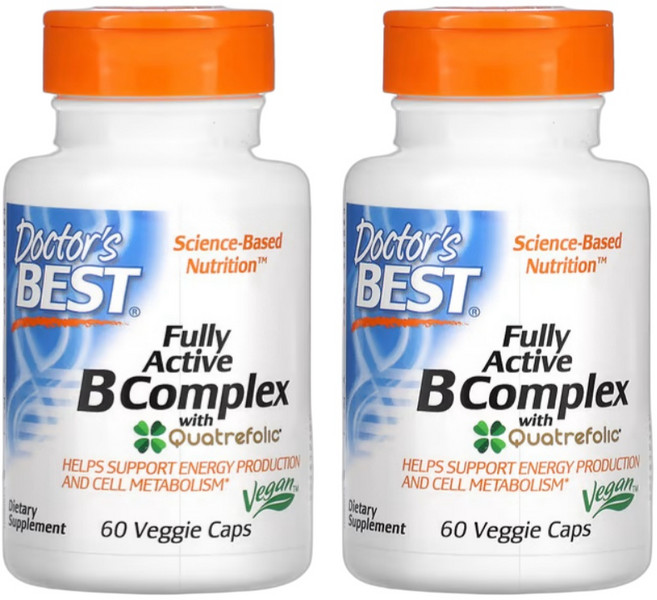 닥터스베스트 비타민B 활성형엽산 고약사비타민B Quatrefolic 60캡슐 2개, 60정