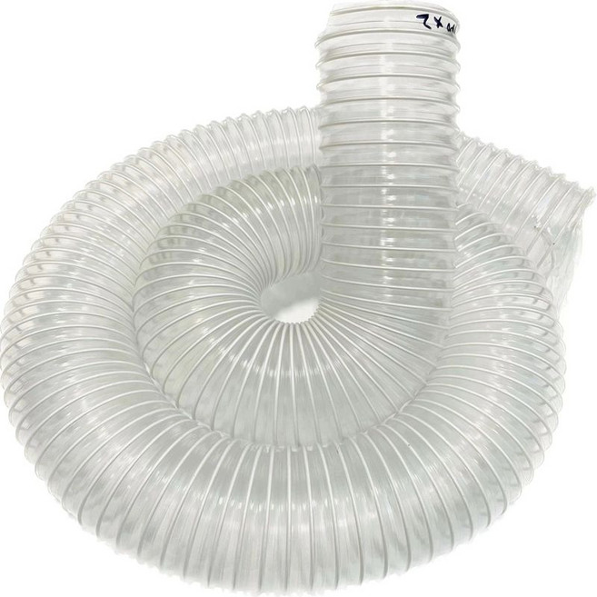 PVC 플렉시블 자바라호스 투명 주름관 파이프 산업용 직경 60mm 길이 10m, 1개, 기본 색상