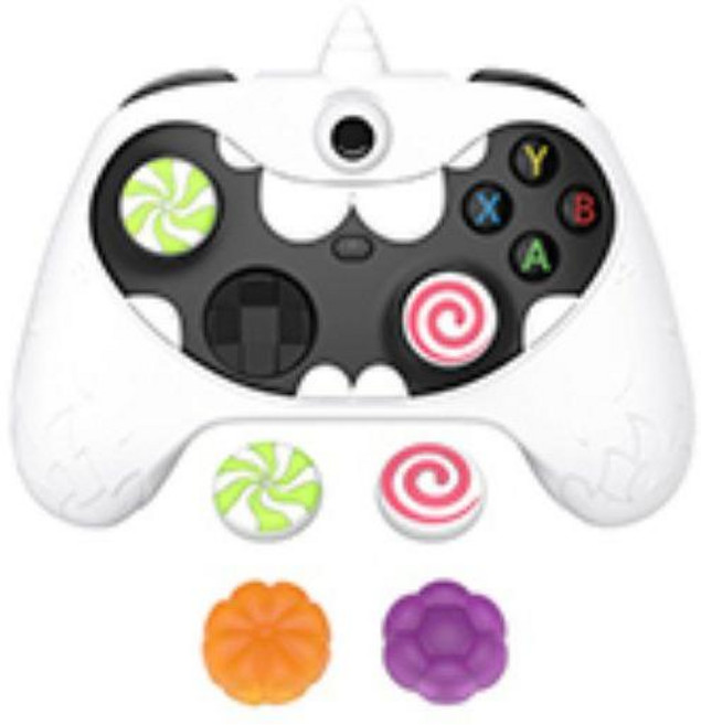 엑스박스 Xbox Series X/S 컨트롤러 실리콘 보호 케이스 도꺠비 커버 로커캡 세트, X3 흰색 컨트롤러