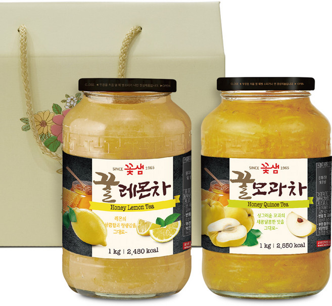 차예마을 레몬 모과 꿀 과일 청 2종 차선물세트.., 1개