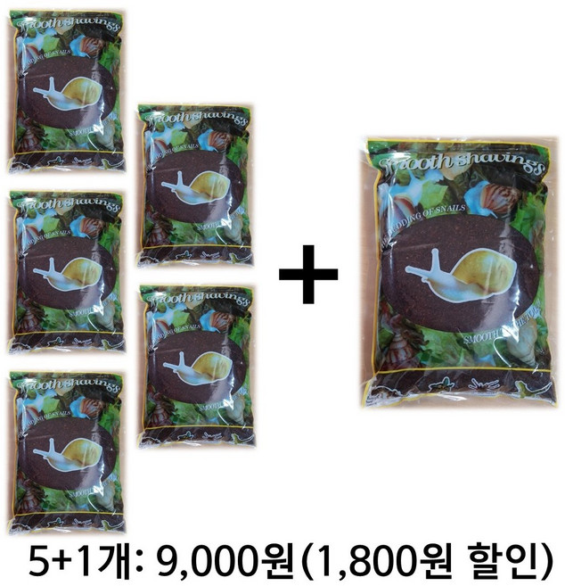 팽이랑 6묶음 코코피트 달팽이 톱밥 흙, 1개