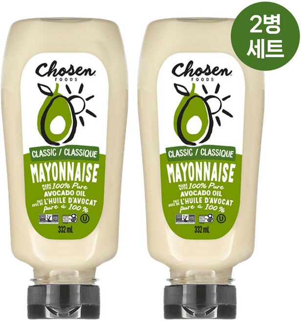 초슨푸드 아보카도 마요네즈 332ml 2병세트