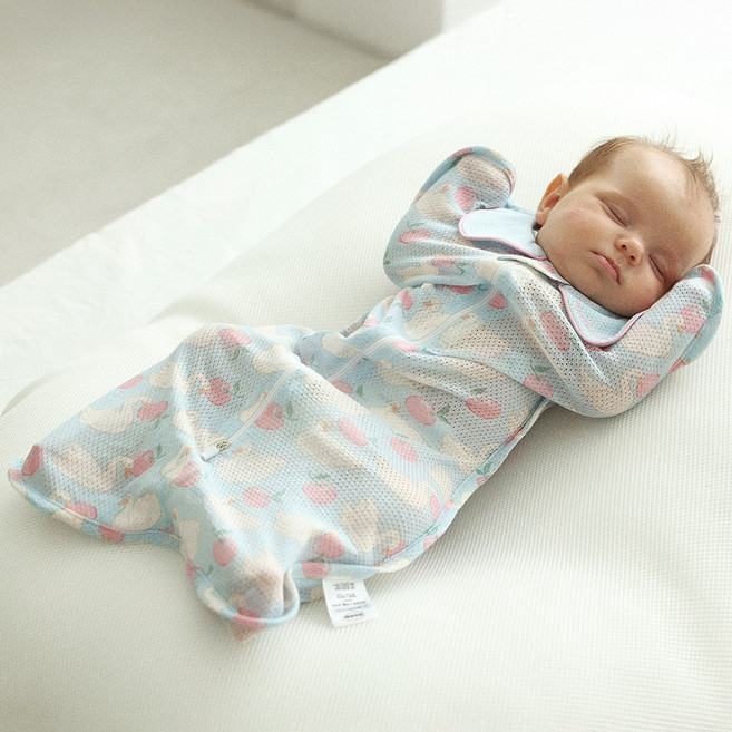 마티앙쥬 신생아 스와들 업다운지퍼 태열 모로반사 나비잠 메쉬 아기 속싸개