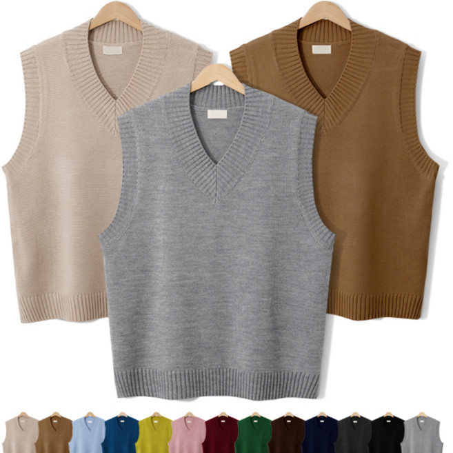 헤비빅 오버핏 트임조끼 (MDKN646DE)