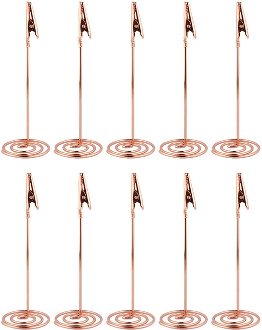 리빙준 심플 메모꽂이, 07. 기본 메모꽂이 로즈골드 10개 세트